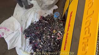 Footwear Shredder Rubber Footwear Crusher UsedFootwearShredder Footwear Crushing Shoes Shredder [upl. by Eilata]