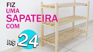 DIY  SAPATEIRA DE MADEIRA COM MENOS DE 30 REAIS [upl. by Marilyn]