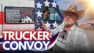 TRUCKER CONVOY Eagle Pass Texas Take Back Our Border Migrant Crisis [upl. by Aibsel323]