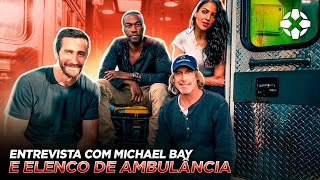 AMBULÂNCIA UM DIA DE CRIME  ENTREVISTA COM MICHAEL BAY JAKE GYLLENHAAL E ELENCO [upl. by Nortyad]