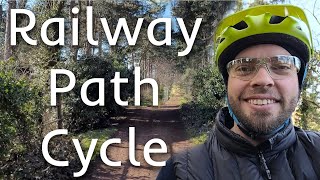 Cycling Kingswinford Railway Path [upl. by Airdnaz]