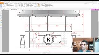 Desenhando um Quiosque no AutoCAD [upl. by Arenat303]