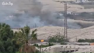 Lava advances through Laguna Village Los Llanos municipality 1910 [upl. by Dido9]