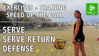 Beach Tennis  exercises for training  serve return defense serve Gran Canaria [upl. by Maxentia868]