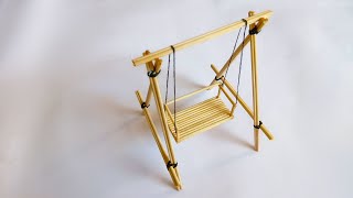 HomeCraft Ideas  How To Make A Swing From Bamboo Sticks [upl. by Novyar340]