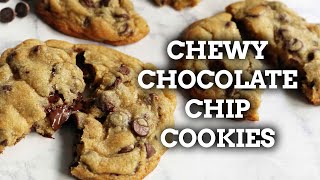 The BEST CHEWY Chocolate Chip Cookies Recipe [upl. by Uyr763]