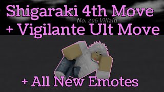 New Shigaraki 4th Move amp Vigilante Ult Move  All Emotes Showcase  Heroes Battleground [upl. by Bathelda441]