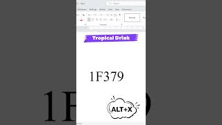 Tropical Drink symbol in MSword [upl. by Zola]