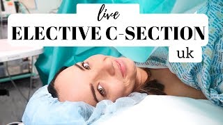 LIVE C SECTION VLOG UK  LIVE CEASAREAN SECTION BIRTH VLOG NHS 2019 [upl. by Reivaxe]