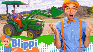 Blippis TRACTOR Song  Fun Farming Vehicles for Children  Educational Videos for Kids [upl. by Garland]