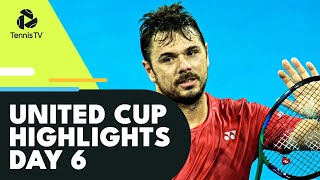 Hurkacz vs Wawrinka Pegula Sakkari Berrettini amp Ruud Play  United Cup 2023 Day 6 Highlights [upl. by Aleehs]