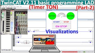 TwinCAT V211 connect with PLC Beckhoff basic programming and visualizations control tutorial Part2 [upl. by Ripley]