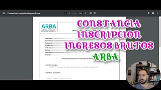 Como descargar Constancia Inscripcion Ingresos Brutos ARBA Buenos Aires [upl. by Arihsat694]