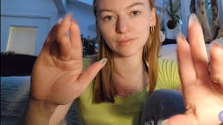 ASMR Positive Affirmations 💚  Hand sounds 💅  Breathing and Purring [upl. by Andres745]