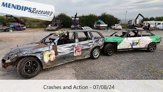 Mendips Raceway 070824  Crashes and Action [upl. by Greenwell778]