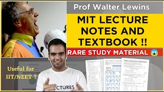 Prof Walter Lewin MIT Study Notes amp Textbook  Helpful for IIT JEE NEET  Full Guidance Video [upl. by Alegnave]