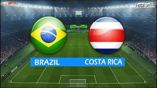 PES 2018  BRAZIL vs COSTA RICA  Full Match amp Amazing Goals  Gameplay PC  Brasil x Costa Rica [upl. by Touber613]