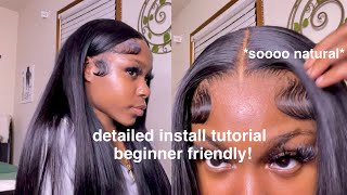 Detailed Straight 20 inch Wig Install Tutorial  Beginner Friendly af  BestLaceWigs [upl. by Elimac]