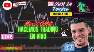 🎥🦍 Trading En Directo  Discrecional  Fondeo  Nasdaq  Sesion NY  24JUN24  Edu Kriedstironaga🍀 [upl. by Ahsiekan]