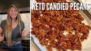 SUGAR FREE PECANS How to make Keto Candied Pecans [upl. by Jackie772]