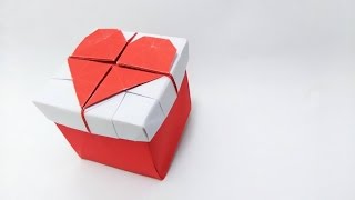 Valentines Day ideas Origami 3D Heart Box [upl. by Nileuqaj]