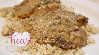 Easy Southern Smothered Pork Chops and Gravy Slow Cooker Recipe  I Heart Recipes [upl. by Yahs]