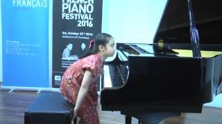 Talented Piano Kid Maggie Tse 7 plays Sonatine Bureaucratique Erick Satie  French Piano Festival [upl. by Scholz]