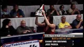 Pro Championship 9Ball Action Shane Van Boening vs Jose Parica GREAT ENDING [upl. by Yggam]