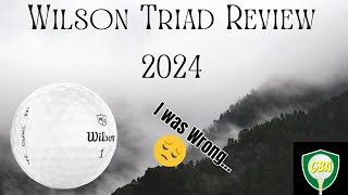 Wilson Triad Golf Ball Review  2024 [upl. by Dorcy207]