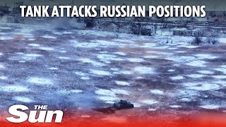 Russian positions under heavy fire as M2 Bradley tank unleashes strikes [upl. by Akenaj564]