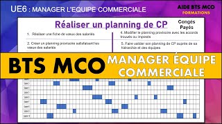 AIDE BTS MCO  Comment faire un PLANNING de congés payés   U6 MANAGEMENT DEQUIPE [upl. by Paulita]