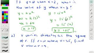 DSV2 Direct Square Variation Sample Problems Part 1 [upl. by Lambertson]