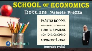 Partita Doppia Mastri di conto composizione Stato Patrimoniale e Conto Economico contabilità COGE [upl. by Bucella20]