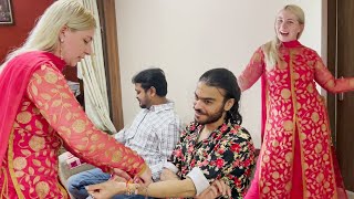 My American Fiancees 1st Raksha Bandhan in India 🇮🇳 [upl. by Joby]