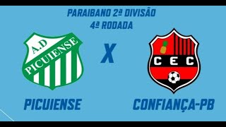 AO VIVO  PICUIENSE X CONFIANÇA  2º PARAIBANO [upl. by Lizned500]