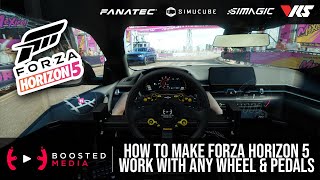 Get Forza Horizon 5 Working with ANY WHEEL amp PEDALS [upl. by Winthorpe331]