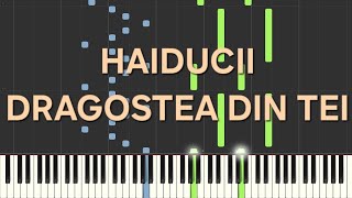 haiduciidragostea din teirallentatoslowpiano facile easy tutorial [upl. by Aerdnac]