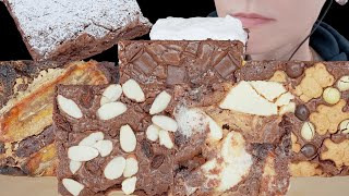 ASMR Brownies Super Fudgy Chocolate Chunk amp Ice Cream MampM Graham Reeses Marshmallow Fruit amp Nut [upl. by Huckaby235]