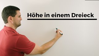 Höhe in einem Dreieck  Mathe by Daniel Jung [upl. by Arriaes443]