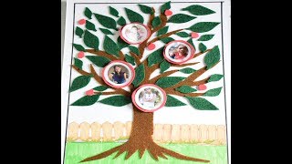 How To Make Family Tree  My Family Tree With Photo Project By Cyrus Kiddie Toys [upl. by Zoila200]