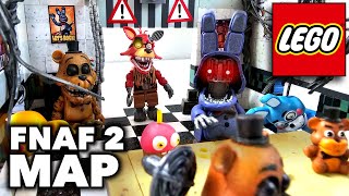 Building the Fnaf 2 Map with McFarlane Legos  2023 Fnaf Unboxing Review [upl. by Aleahs]