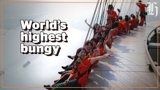 Worlds highest bungy jump Macau Tower [upl. by Lear]