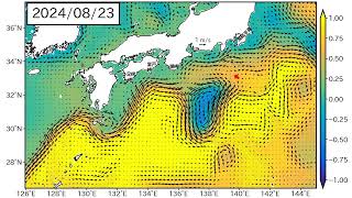 2024年10月8日までの黒潮「長期」予測 [upl. by Brause]