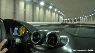 RIDE Ferrari 599 GTO  Accelerations amp Downshifts in the Tunnel [upl. by Mckee]