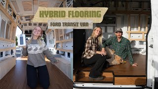 Installing HYBRID FLOORING in our FORD TRANSIT VAN [upl. by Retnuh]