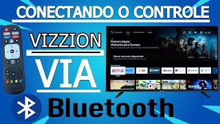 COMO CONECTAR O CONTROLE DA TV VIZZION VIA BLUETOOTH NA ANDROID TV [upl. by Onitnerolf]