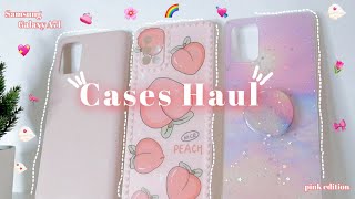 Cases haul aesthetic🌷  Pink theme 💕  Samsung galaxy A71 [upl. by Sandi405]