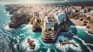 📍Aerial Drone Footage of Polignano a Mare  Stunning Coastal Views 🇮🇹 [upl. by Spence]