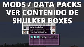 Data Packs Mods Ver el contenido de shulker boxes desde el inventario [upl. by Laurita]