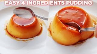 Easy 4Ingredient Caramel Pudding Recipe [upl. by Llerdnek938]